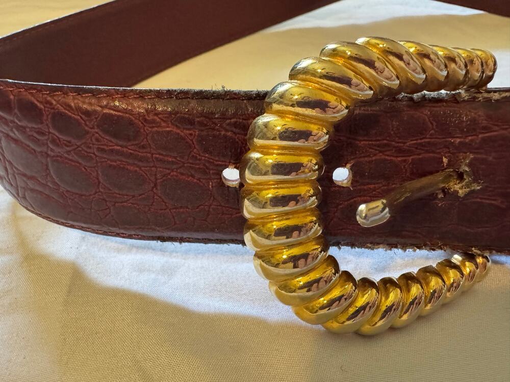 Vintage worthington croc embossed belt size L 34